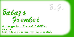 balazs frenkel business card